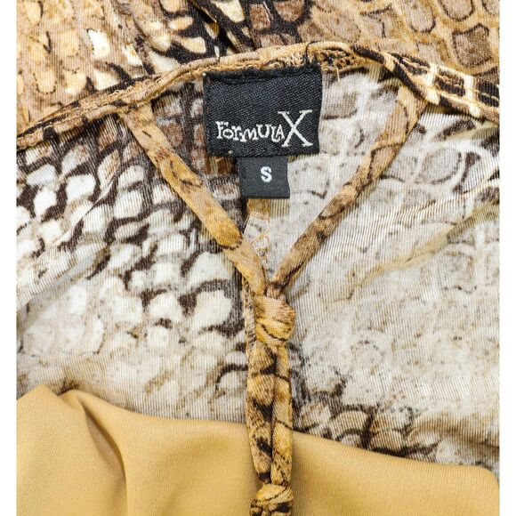 Vintage Boho Festival Summer Mini Dress Y2K Animal Print Halter Dress Size Small - Picture 4 of 4